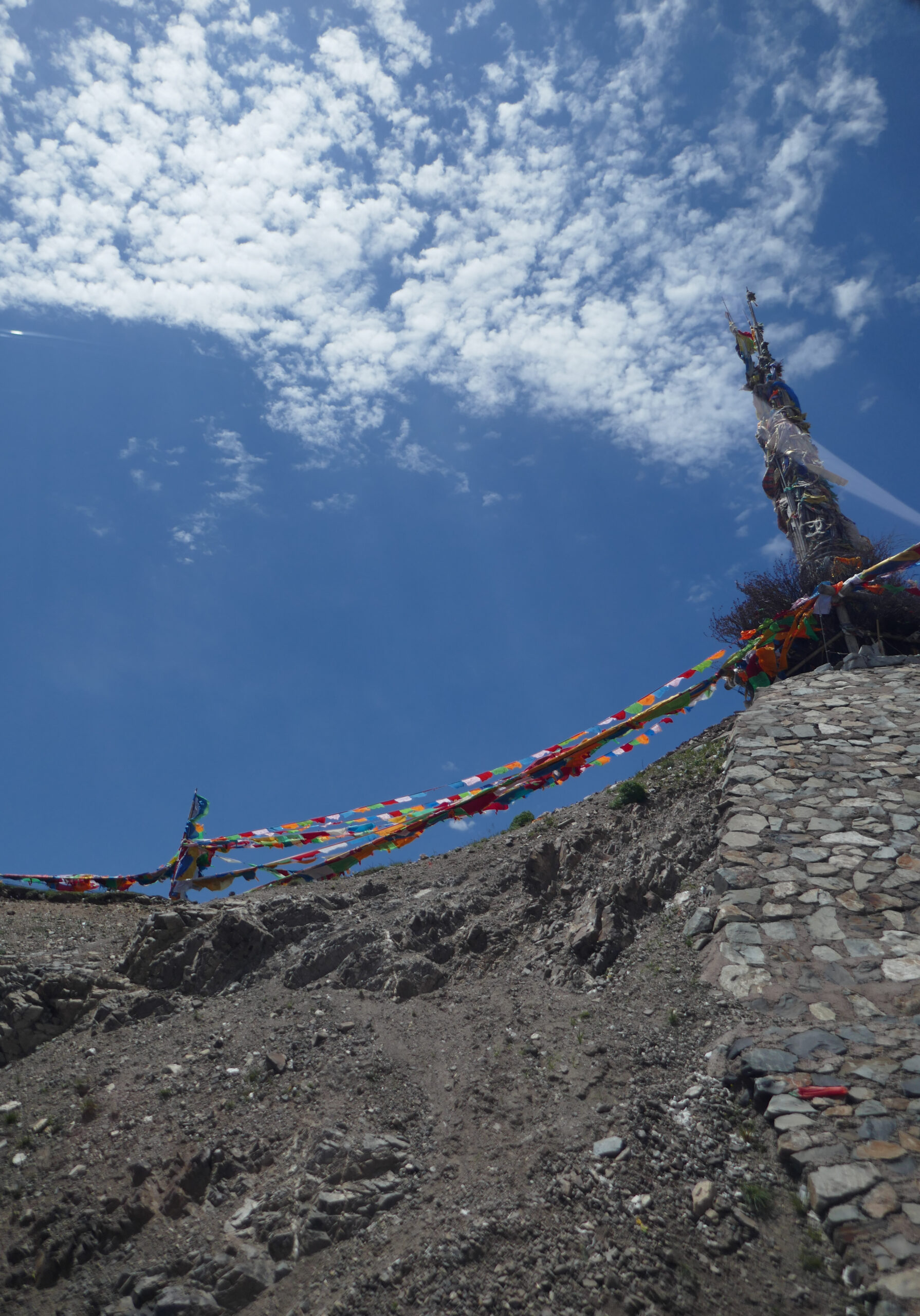 Gulug flagpole on a hillside